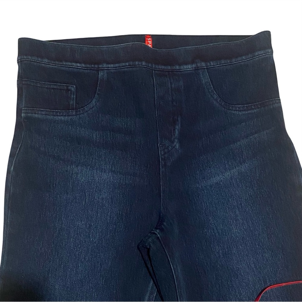 SPANX Jean-ish Ankle Leggings Dark Wash Size Large